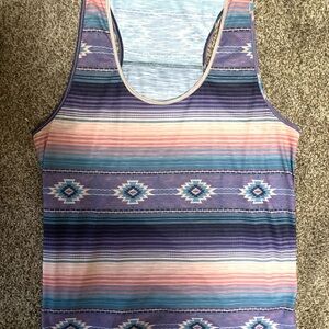 Colorful Striped Women's Tank Top